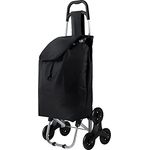 Einkaufstrolley Treppensteiger Klappbarer Einkaufswagen Schwarz Shopping Trolley Einkaufstasche Einkaufsroller