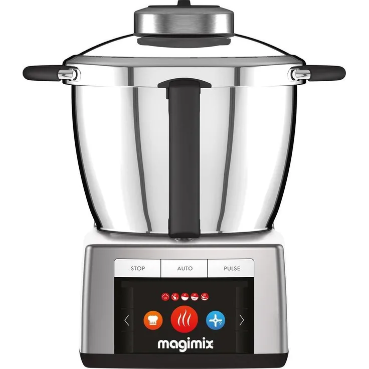 Magimix Cook Expert, Küchenmaschine mit Induktionskochfunktion, 3 Rührschüsseln, Silber