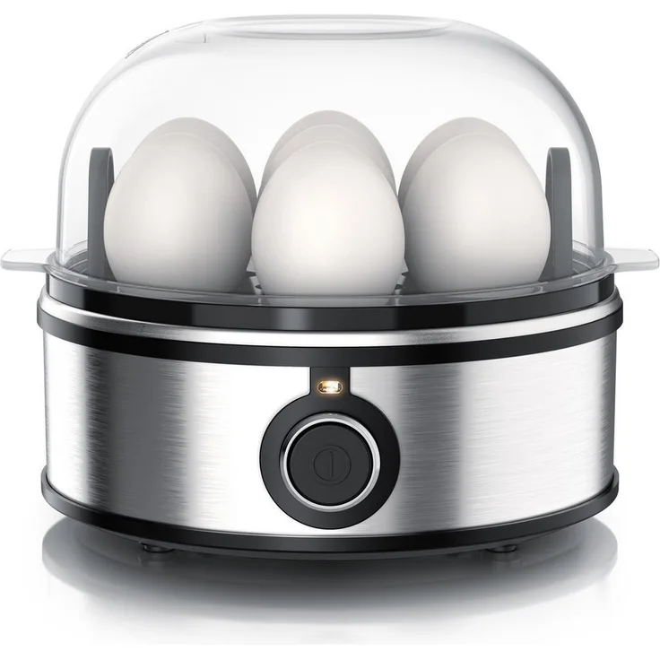 Arendo Sevencook 2, Edelstahl Eierkocher für 1-7 Eier, 350 W, mit Warmhaltefunktion und 3 Härtegraden