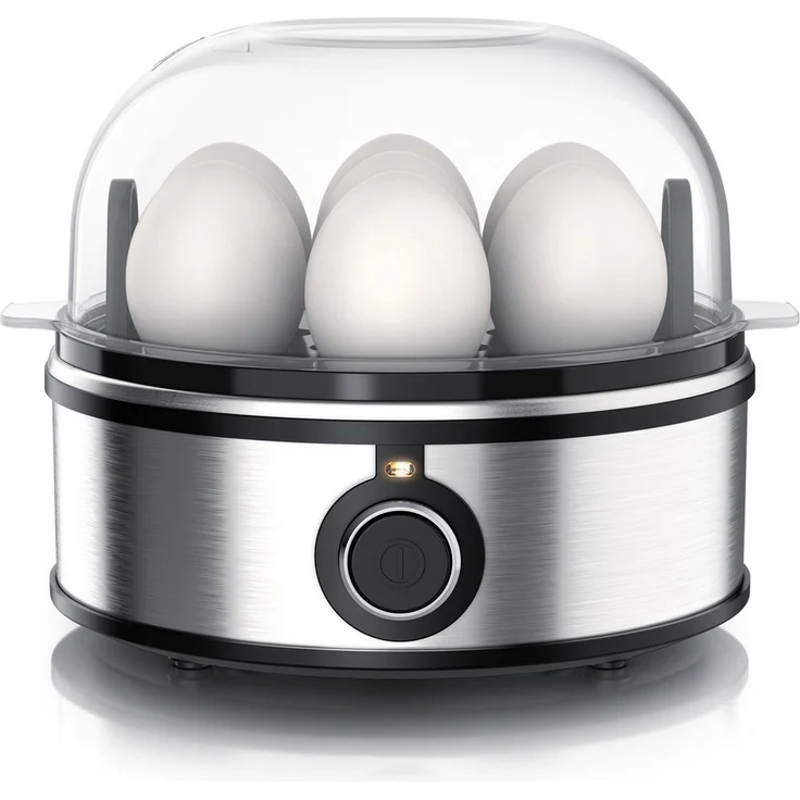 Arendo Sevencook 2, Edelstahl Eierkocher für 1-7 Eier, 350 W, mit Warmhaltefunktion und 3 Härtegraden