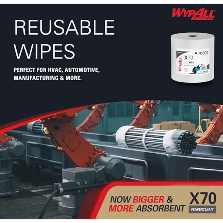 KIMBERLY-CLARK Reinigungstuch WypAll X70 8348 L340xB315ca. mm weiß 1-lagig – Bild 8