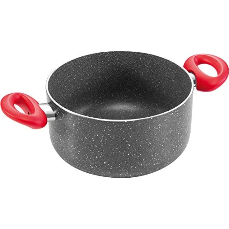 Tescoma Kasserolle, grau/rot, 11 x 24 x 38 cm