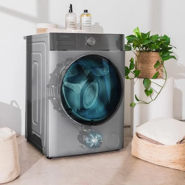 Cecotec Bolero DressCode 9800 Inverter Steel, Frontlader-Waschmaschine 9kg, 1400U/min, Energieeffizienzklasse A, 16 Programme, Inverter Plus Motor, SteamMax, XXL-Touchdisplay – Bild 5