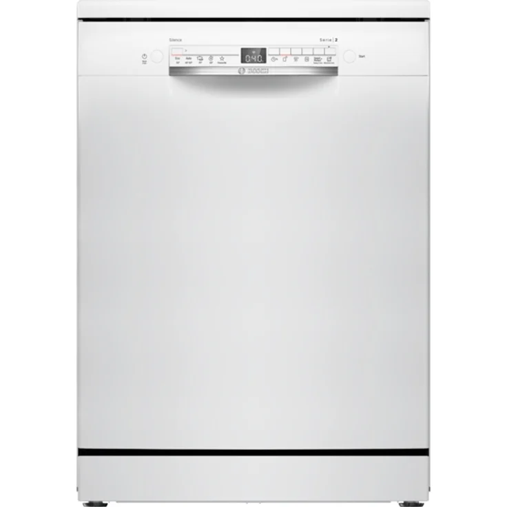 Bosch Serie 2 SMS2HTW02E, Freistehender Geschirrspüler für 14 Maßgedecke, Energieeffizienzklasse D, 5 Programme, höhenverstellbarer Oberkorb, Wasserenthärtung – Bild 1