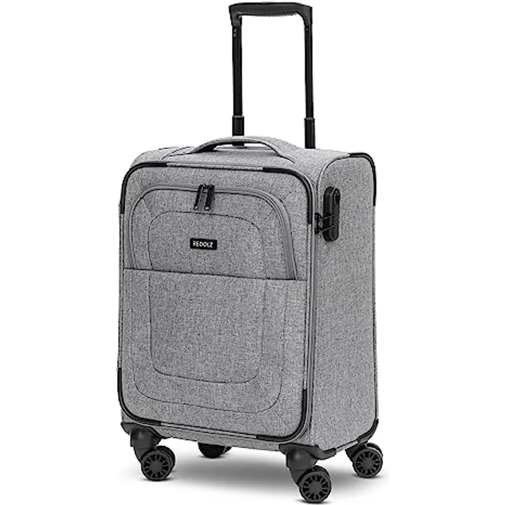 REDOLZ Essentials 12 Cabin Weichschalen Kabinen-Koffer | Leichter Trolley mit 4 Doppelrollen für Damen & Herren 37 x 23 x 55 cm