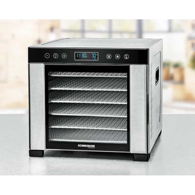 Rommelsbacher Dörrautomat DA 950, NEUE VERSION, 6 Edelstahl-Dörrtabletts, Warmhaltefunktion, 99 Std. Zeitschaltuhr, Temperatur einstellbar (35 °C – 75 °C) – Bild 4