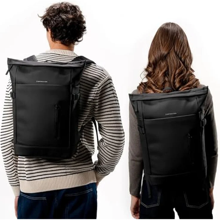 Kapten & Son Freizeitrucksack, 46 cm hoch, mit vier gefütterten Innentaschen und wasserabweisenden Fächern, grau – Bild 3