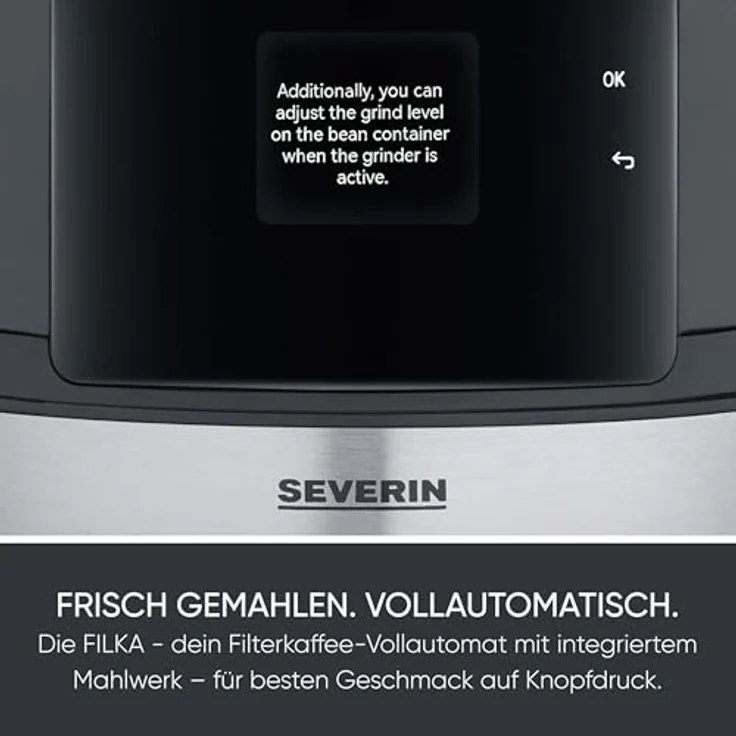Severin KA 9695, Vollautomatische Filterkaffeemaschine mit isolierter Kaffeekanne, Schwarz – Bild 9
