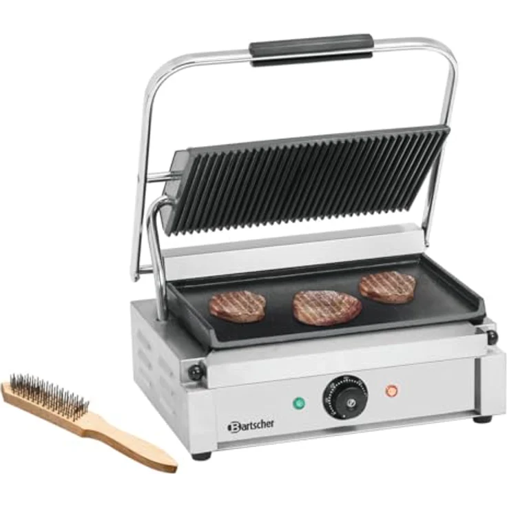 Bartscher A150676 Kontaktgrill, 33,5 x 23 cm, Gusseisen-Grillplatten, 2200 Watt – Bild 2