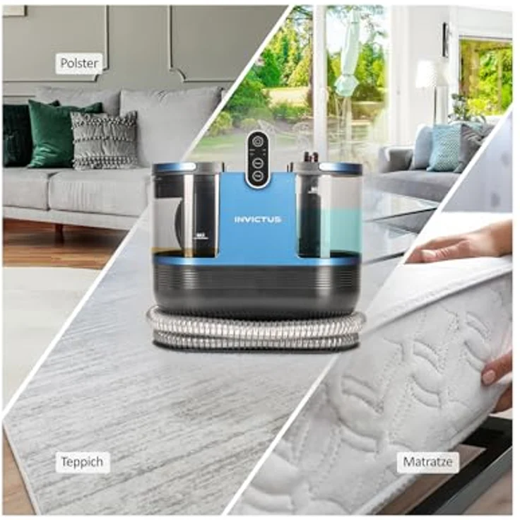 Genius Polsterreiniger Gerät Invictus F7, Waschsauger 1200 W, Heißwasser-Funktion bis 50°C, für Großflächenreinigung: Tests, Infos & Preisvergleich