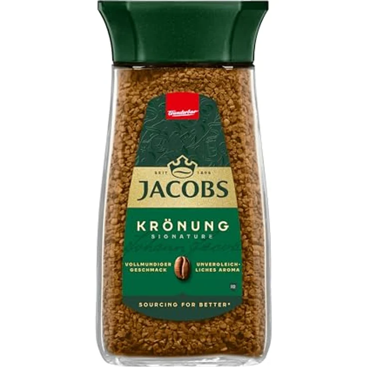 Jacobs Krönung, Löslicher Kaffee, Instantkaffee, Instant Kaffee, Löskaffee, Glas, 200 g – Bild 2