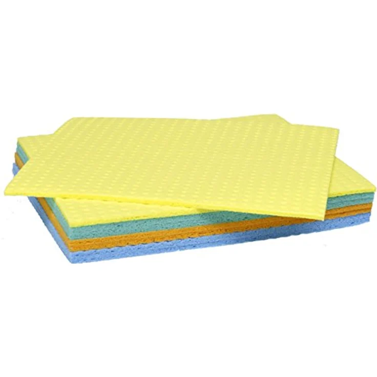 Spontex Schwammtuch 1er Vorteilspack, extrem saugfähig und langlebig, aus Viskose, biologisch abbaubar (1 x 8 Stück) – Bild 3