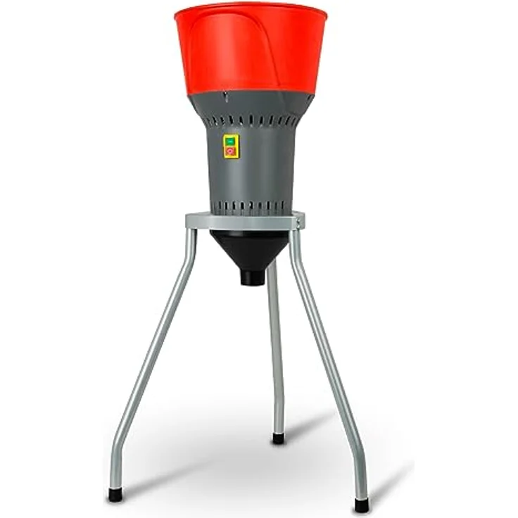 EBERTH Elektrische Getreidemühle, 1300 Watt mit 13L Einfülltrichter, 400 kg/h, Edelstahlklinge, 5 Siebe für verschiedene Mahlgrade, Zerkleinerer für Getreide und Futterherstellung – Bild 1
