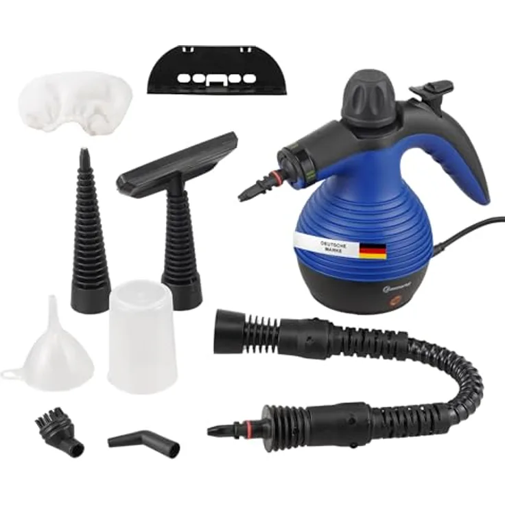 Sommertal Dampfreiniger Handgerät SC350 – Kompakter Hand-Dampfreiniger für alles – Polstermöbel, Fliesen, Böden, uvm – Steam Cleaner mit 350 ml Tank, 110°C Dampf, 3 Bar Druck