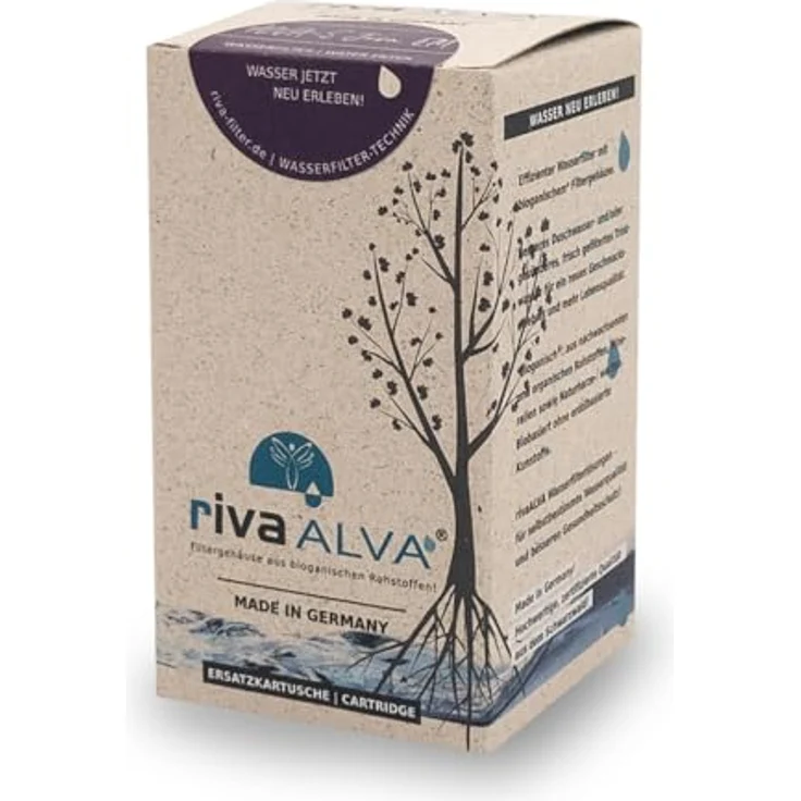 Riva rivaALVA-S Jova EM Ersatzkartusche | Für Wasserhahnfilter mit Blockaktivkohle und HighTech Membran, EM Keramik, biologisch abbaubares Gehäuse – Bild 3