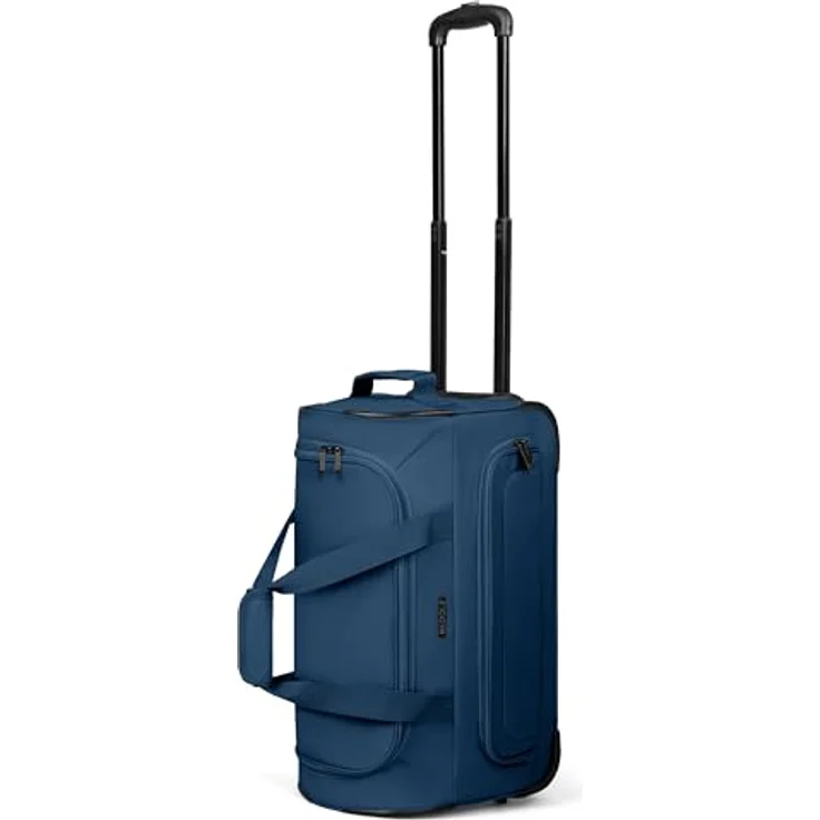 Redolz Duffle Essentials 2-Rollen Reisetasche, 28 cm, Blau, 39 l mit sicherem Reißverschlussfach und arretierbarem Griff – Bild 6