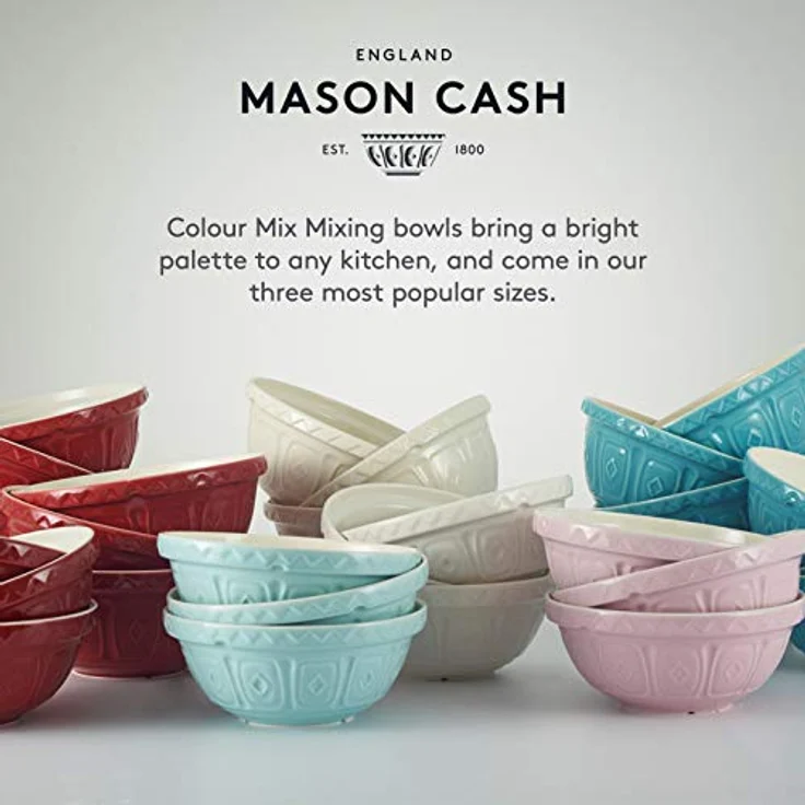 Mason Cash Rührschüssel 29 cm, grau, 4 L, splitterresistentes Steingut, ideal für Brotteig, Kuchenteig und Pizzateig – Bild 4