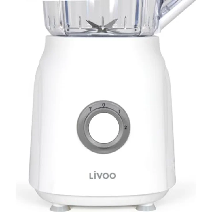 Livoo DOP242W, Standmixer 1,5 l mit 600 W, Edelstahl in Weiß, 2 Geschwindigkeitsstufen und Turbo-Funktion – Bild 3