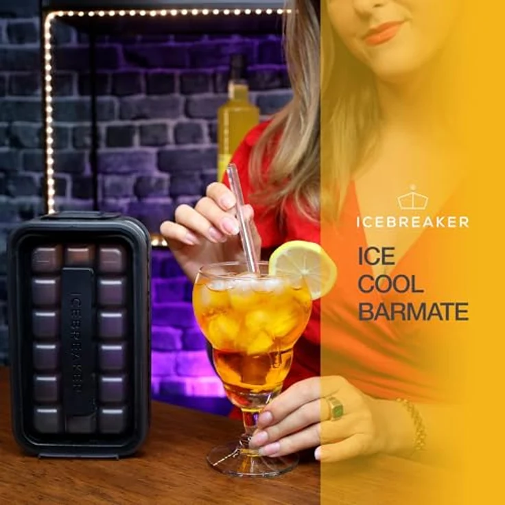 ICEBREAKER POP 2.0 Eiswürfelform mit Deckel, hygienischer und innovativer Unterschrankbehälter für bis zu 54 Eiswürfel pro Tag, auslaufsicher und perfekt für Picknick und Camping – Bild 3