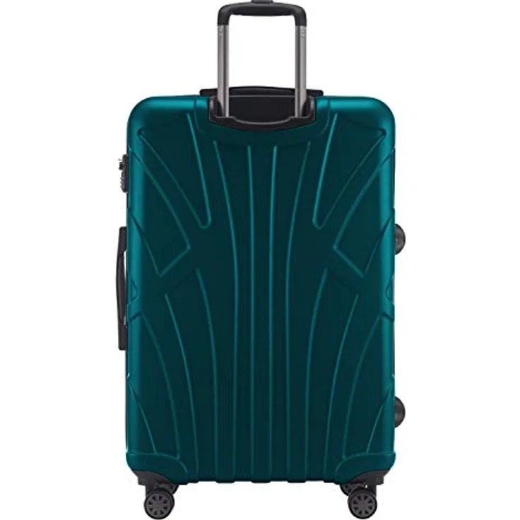 SUITLINE Hartschalen-Koffer 75 cm, TSA, 4 Doppel-Rollen, erweiterbares Volumen 119 Liter, türkis – Bild 3