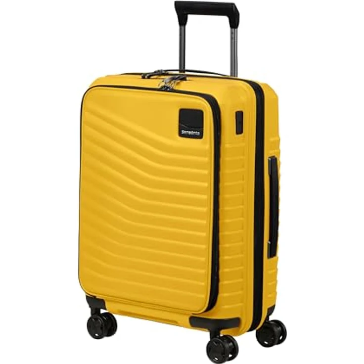 Samsonite Intuo Spinner 55, erweiterbarer Hartschalenkoffer Handgepäck 55 x 40 x 23/26 cm, 42/48 L, Gelb (Citrus), für EasyJet & die meisten Airlines, inkl. Fronttasche und TSA-Schloss – Bild 1