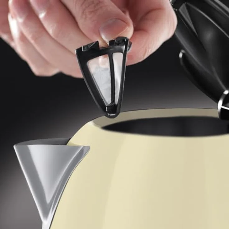 Russell Hobbs Wasserkocher Colours+ Creme, 1,7l, 2400W, Schnellkochfunktion, optimierte Ausgusstülle, herausnehmbarer Kalkfilter, Wasserstandsanzeige, Füllmengenmarkierung, Teekocher 20415-70 – Bild 4