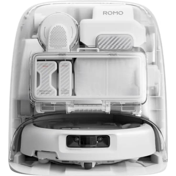 DJI ROMO P2, KI-gestützter Saug- und Wischroboter mit 36.000 Pa Saugleistung und Selbstreinigungstechnologie, schwarz