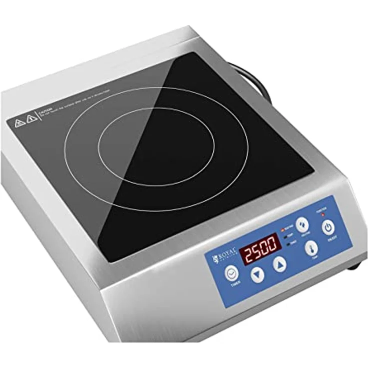 Royal Catering RCIK-3500CG Induktionsplatte Induktionskochplatte Induktionskocher Induktionskochfeld Gastro 28 cm 60-240 °C – Bild 3