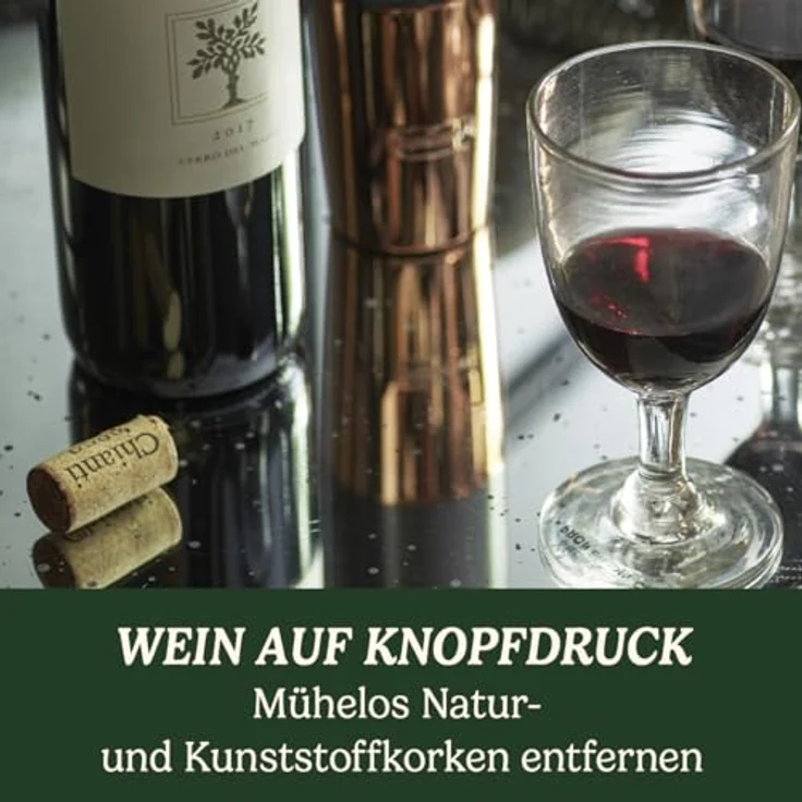 Cuisinart CWO50E Automatischer Weinöffner mitternachtsgrau & kupferfarben wiederaufladbar – Bild 4