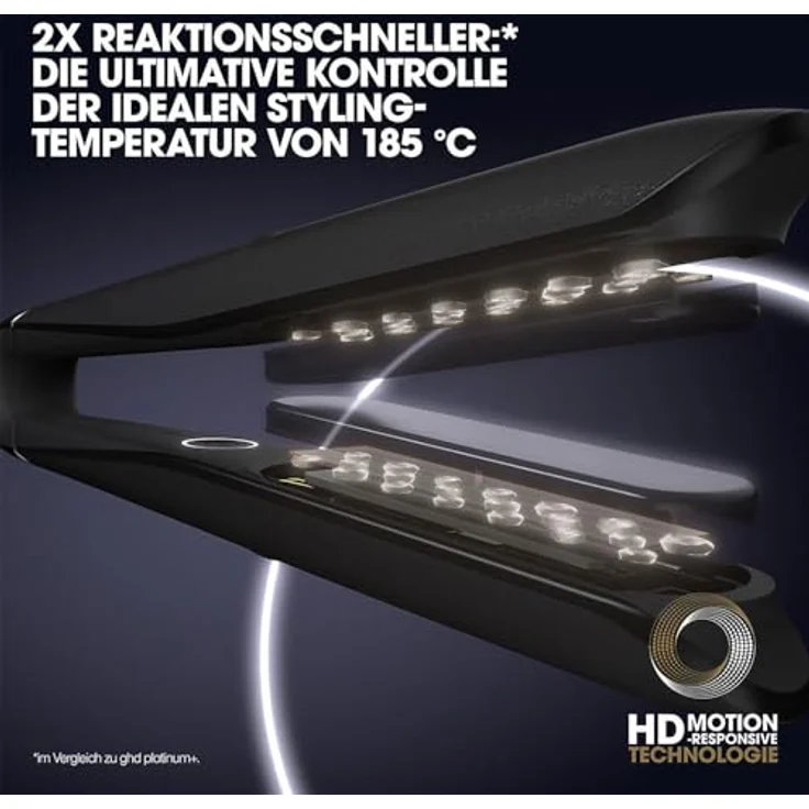 ghd chronos Styler schwarz – professioneller Haarglätter mit neuer HD-Motion-Technologie und der optimalen Stylingtemperatur von 185ºC, 3-mal schneller, – Bild 4