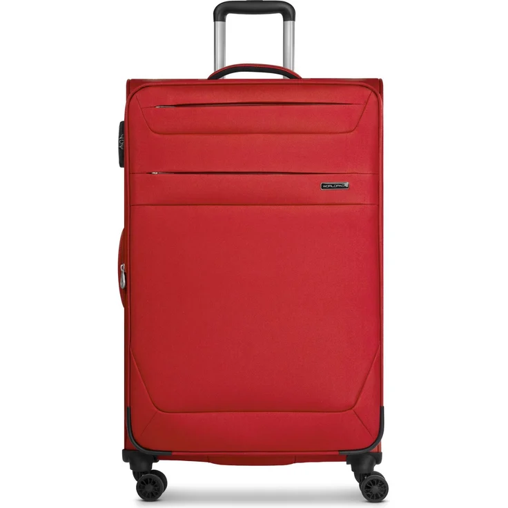 Worldpack Chicago 4 Rollen Trolley L 78 cm mit Dehnfalte, Rot, (86 l, XL) – Bild 1