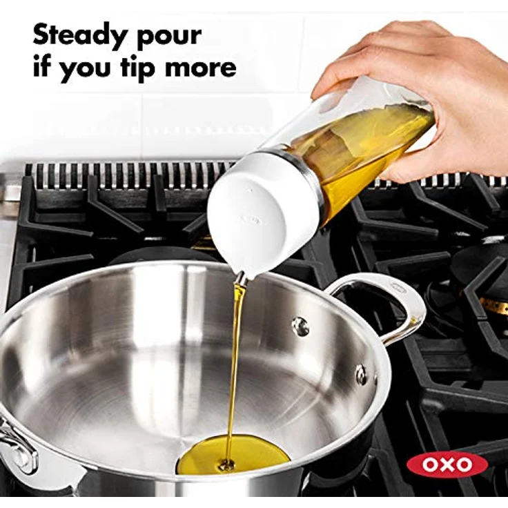 OXO Good Grips Ölspender, Glas, 355 ml, dosierbarer Präzisionsausgießer mit tropffreiem Design, spülmaschinenfest – Bild 4