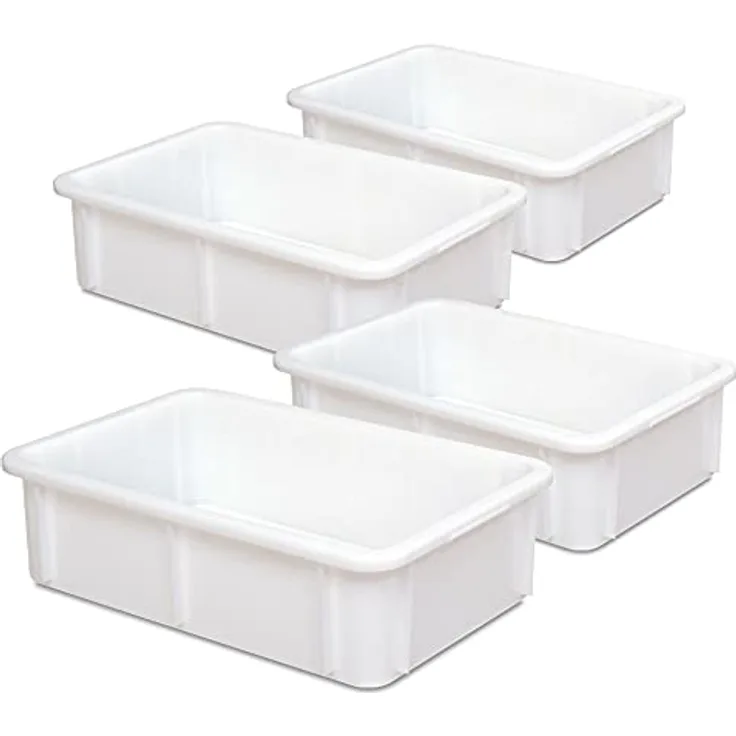 BRB 4 Schwerlastbehälter, LxBxH 600 x 400 x 165 mm, 30 Liter, lebensmittelecht, weiß