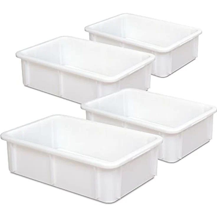 BRB 4 Schwerlastbehälter, LxBxH 600 x 400 x 165 mm, 30 Liter, lebensmittelecht, weiß – Bild 1