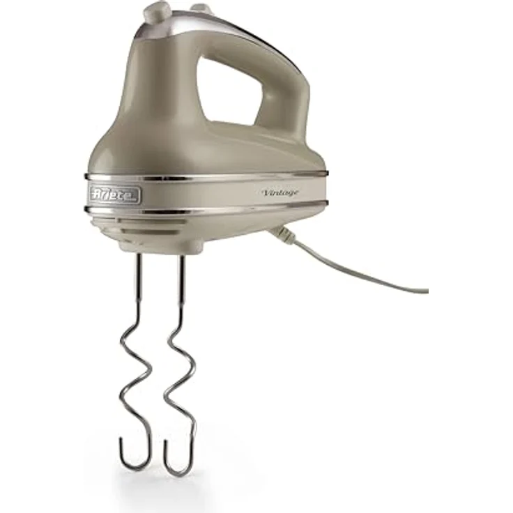 Ariete 1548 Handmixer Vintage, 450 W, 5 Geschwindigkeiten, Turbo-Funktion, 2 Schneebesen, Beige – Bild 3