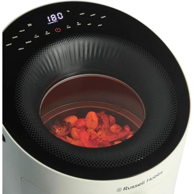Russell Hobbs Heißluftfritteuse 5L SatisFry Panoramic 27421-56, AirFryer mit 10 Programmen und Sichtfenster, Creme – Bild 3