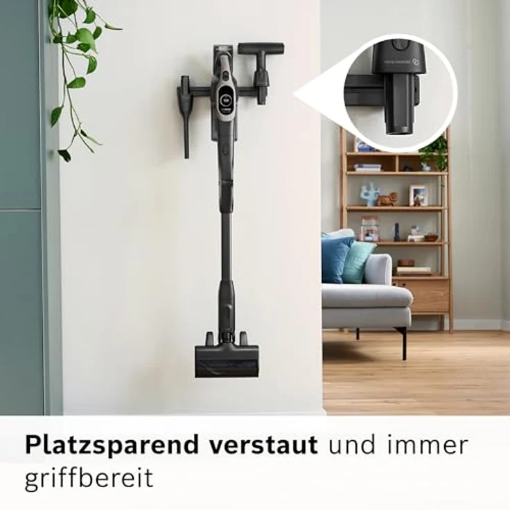 Bosch Hausgeräte Möbelpinsel Unlimited BHZUNGFB, 360° drehbares Gelenk, sanfte Reinigung für empfindliche Oberflächen, grau – Bild 4