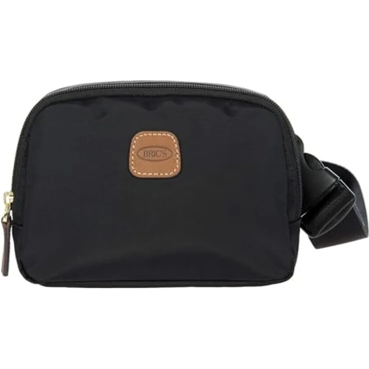 Brics X-Collection Mini Bag, Umhängetasche 18 cm, schwarz, Nylon mit Reißverschluss, verstellbarem Umhängeriemen und Innen- und Aussentaschen