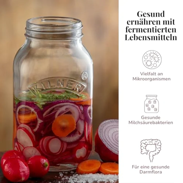 Kilner 2er Set Fermentationsgläser 1 Liter – Bild 6