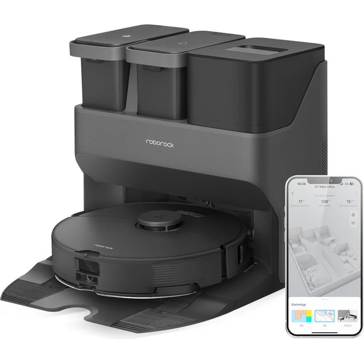 Roborock Saugroboter S7 Max Ultra, 60,00 W, 5500 Pa, Selbstreinigend, selbsttrocknend, Upgrade zur Hindernisvermeidung, (Upgrade von S7 Pro Ultra, VS S7 MaxV Ultra, S8 Pro Ultra) - Preisvergleich