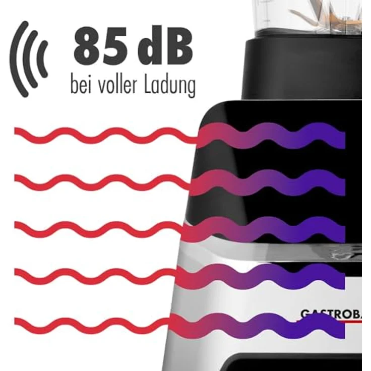GASTROBACK Standmixer Hochleistungsmixer 40987 2000 Watt, 2L Tritanbehälter, 40.000 UPM, 7 Programme für Smoothies, heiße Suppen und Eiswürfel, BPA-frei, leises Touch-Display – Bild 5