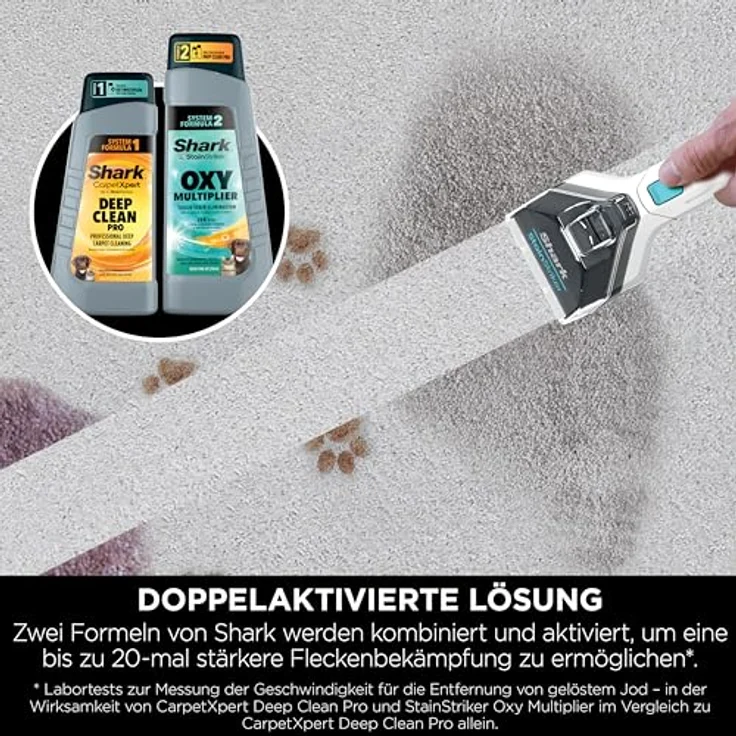 Shark Bodenstaubsauger PX200EUT Fleckenreiniger mit leistungsstarker Saugkraft und vielseitigem Zubehör, grau – Bild 3