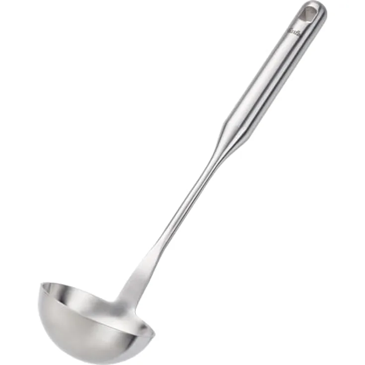 Fissler Essential Edelstahl-Saucenlöffel, 33,5 cm, hitzebeständig, spülmaschinengeeignet mit Aufhänge-Öse