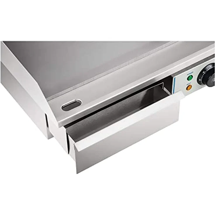 Royal Catering Grillplatte elektrisch Elektrogrill Gastronomie Tischgrill Edelstahl RCEG-55 (3000 W, 55x35 cm, 30-300°C, glatt, Gehäuse aus Edelstahl) Silber – Bild 2