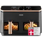 COSORI Heißluftfritteuse 2 Kammern, 6-in-1 Dual Zone Airfryer 8,5 L, Gold, Testsieger Stiftung Warentest
