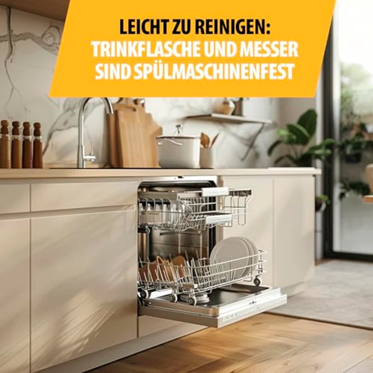 Tristar Smoothie Maker - Mixer für unterwegs mit Glasbecher 500ml und Edelstahlklingen - BL-44485 – Bild 4