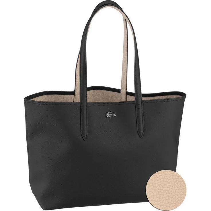 Lacoste Shopper Anna Shopping Bag 2142, Zweifarbiger Shopper zum Wenden, inklusive A4-Unterlagenfach, Reißverschlussetui und Schlüsselhalter – Bild 1