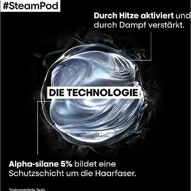 L'Oréal Professionnel SteamPod Glättungskonzentrat für alle Haartypen, Verwendbar mit allen Glätteisen, Schutz vor Hitze bis 230°C und hoher Luftfeuchtigkeit, Anti-Frizz, Schnelleres Styling, 50 ml – Bild 4