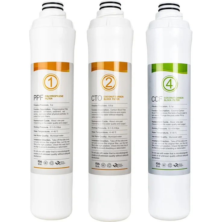 Neues Wasser R.O.POT Ersatzfilter-Set für mobile Umkehrosmose – 3-teiliges Filterset für Vorgängermodell