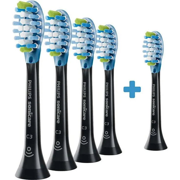 Philips Sonicare Premium Plaque Defence HX9045/88, Zahnbürstenkopf (4+1-Pack) für gründliche Plaque-Entfernung